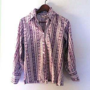 70's Printed Paisley Butterfly Shirt